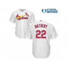 Men's Majestic St. Louis Cardinals #22 Mike Matheny Authentic White Home Cool Base MLB Jersey