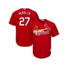 Men's Majestic St. Louis Cardinals #27 Jhonny Peralta Replica Red Alternate Cool Base MLB Jersey