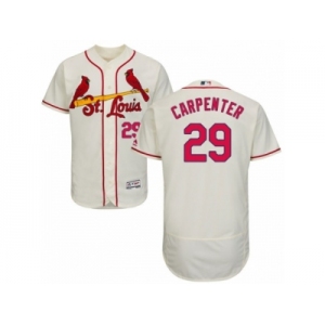 Men's Majestic St. Louis Cardinals #29 Chris Carpenter Cream Flexbase Authentic Collection MLB Jersey