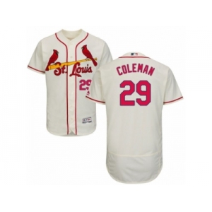 Men's Majestic St. Louis Cardinals #29 Vince Coleman Cream Flexbase Authentic Collection MLB Jersey