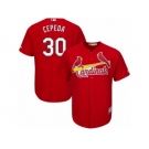 Men's Majestic St. Louis Cardinals #30 Orlando Cepeda Authentic Red Alternate Cool Base MLB Jersey