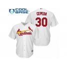 Men's Majestic St. Louis Cardinals #30 Orlando Cepeda Authentic White Home Cool Base MLB Jersey