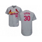 Men's Majestic St. Louis Cardinals #30 Orlando Cepeda Grey Flexbase Authentic Collection MLB Jersey