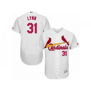 Men's Majestic St. Louis Cardinals #31 Lance Lynn White Flexbase Authentic Collection MLB Jersey