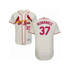 Men's Majestic St. Louis Cardinals #37 Keith Hernandez Cream Flexbase Authentic Collection MLB Jersey