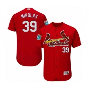 Men's Majestic St. Louis Cardinals #39 Miles Mikolas Red Alternate Flex Base Authentic Collection MLB Jersey