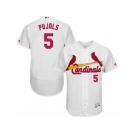 Men's Majestic St. Louis Cardinals #5 Albert Pujols White Flexbase Authentic Collection MLB Jersey