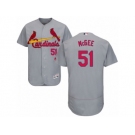 Men's Majestic St. Louis Cardinals #51 Willie McGee Grey Flexbase Authentic Collection MLB Jersey