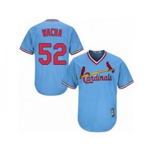 Men's Majestic St. Louis Cardinals #52 Michael Wacha Authentic Light Blue Cooperstown MLB Jersey