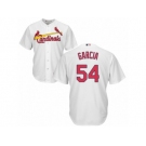 Men's Majestic St. Louis Cardinals #54 Jamie Garcia Authentic White Home Cool Base MLB Jersey