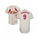 Men's Majestic St. Louis Cardinals #9 Enos Slaughter Cream Flexbase Authentic Collection MLB Jersey