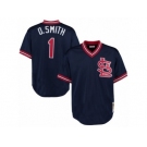 Men's Mitchell and Ness 1994 St. Louis Cardinals #1 Ozzie Smith Replica Navy Blue Throwback MLB Jersey