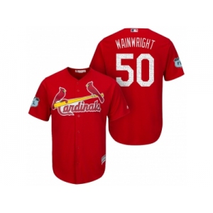 Men's St.Louis Cardinals #50 Adam Wainwright 2017 Spring Training Cool Base Stitched MLB Jersey
