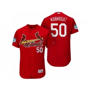 Men's St.Louis Cardinals #50 Adam Wainwright 2017 Spring Training Flex Base Authentic Collection Stitched Baseball Jersey