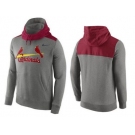 Men's St.Louis Cardinals Nike Gray Cooperstown Collection Hybrid Pullover Hoodie