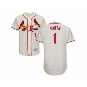 St.Louis Cardinals #1 Ozzie Smith Cream Flexbase Authentic Collection Stitched Baseball Jersey