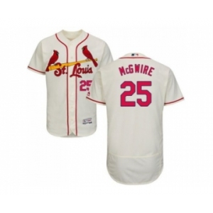 St.Louis Cardinals #25 Mark McGwire Cream Flexbase Authentic Collection Stitched Baseball Jersey