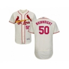 St.Louis Cardinals #50 Adam Wainwright Cream Flexbase Authentic Collection Stitched Baseball Jersey