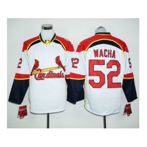 St.Louis Cardinals #52 Michael Wacha White Red Long Sleeve Stitched Baseball Jersey