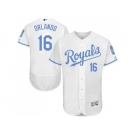 Kansas City Royals #16 Paulo Orlando White Flexbase Authentic Collection 2016 Father's Day Stitched Baseball Jersey