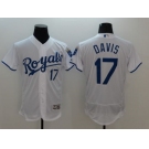 Kansas City Royals #17 Wade Davis White Flexbase Authentic Collection Stitched Baseball Jersey