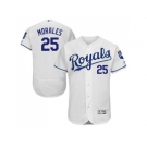 Kansas City Royals #25 Kendrys Morales White Flexbase Authentic Collection Stitched Baseball Jersey