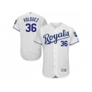Kansas City Royals #36 Edinson Volquez White Flexbase Authentic Collection Stitched Baseball Jersey