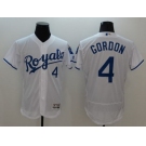 Kansas City Royals #4 Alex Gordon White Flexbase Authentic Collection Stitched Baseball Jersey