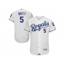 Kansas City Royals #5 George Brett White Flexbase Authentic Collection Stitched Baseball Jersey