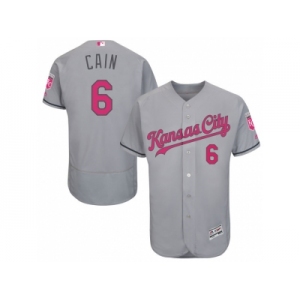 Kansas City Royals #6 Lorenzo Cain Gary Road 2016 Mother's Day Flex Base Jersey