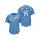 Men Kansas City Royals #15 Whit Merrifield Light Blue New Cool Base Alternate 1 Stitched MLB Jersey