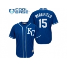 Men Kansas City Royals #15 Whit Merrifield Royal Blue New Cool Base Alternate 2 Stitched MLB Jersey