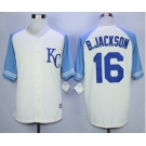 Men Kansas City Royals #16 Bo Jackson Cream 2016 Official Cool Base Jersey