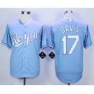 Men Kansas City Royals #17 Wade Davis Light Blue 2016 Official Cool Base Jersey