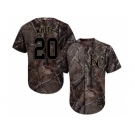 Men Kansas City Royals #20 Frank White Camo Realtree Collection Cool Base Stitched MLB Jersey