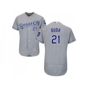 Men Kansas City Royals #21 Lucas Duda Grey Flexbase Authentic Collection Stitched MLB Jersey