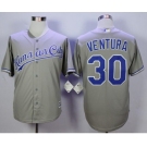 Men Kansas City Royals #30 Yordano Ventura Gray 2016 Official Cool Base Jersey