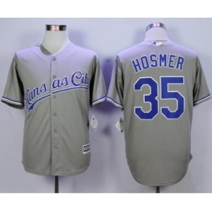 Men Kansas City Royals #35 Eric Hosmer Gray 2016 Official Cool Base Jersey