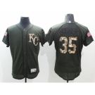 Men Kansas City Royals #35 Eric Hosmer Majestic Green Salute to Service Flexbase Authentic Collection Jersey