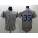 Men Kansas City Royals #35 Eric Hosmer Majestic grey Flexbase Authentic Collection Player Jersey