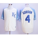 Men Kansas City Royals #4 Alex Gordon Cream 2016 Official Cool Base Jersey