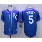 Men Kansas City Royals #5 George Brett Blue 2016 Official Cool Base Jersey