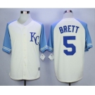 Men Kansas City Royals #5 George Brett Cream 2016 Official Cool Base Jersey