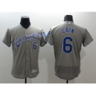 Men Kansas City Royals #6 Lorenzo Cain Majestic grey Flexbase Authentic Collection Player Jersey