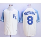 Men Kansas City Royals #8 Mike Moustakas Cream 2016 Official Cool Base Jersey