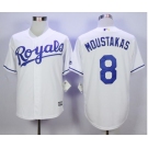 Men Kansas City Royals #8 Mike Moustakas White 2016 Official Cool Base Jersey