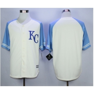 Men Kansas City Royals Blank Cream 2016 Official Cool Base Jersey
