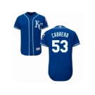 Men Majestic Kansas City Royals #53 Melky Cabrera Blue Flexbase Authentic Collection MLB Jersey