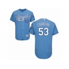 Men Majestic Kansas City Royals #53 Melky Cabrera Light Blue Flexbase Authentic Collection MLB Jersey