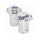 Men Majestic Kansas City Royals #53 Melky Cabrera White Flexbase Authentic Collection MLB Jersey